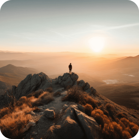 top of mountains